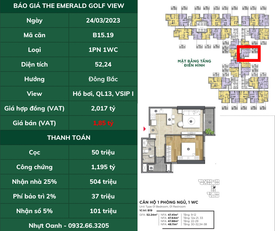 Chuyển nhượng Emerald Golf View