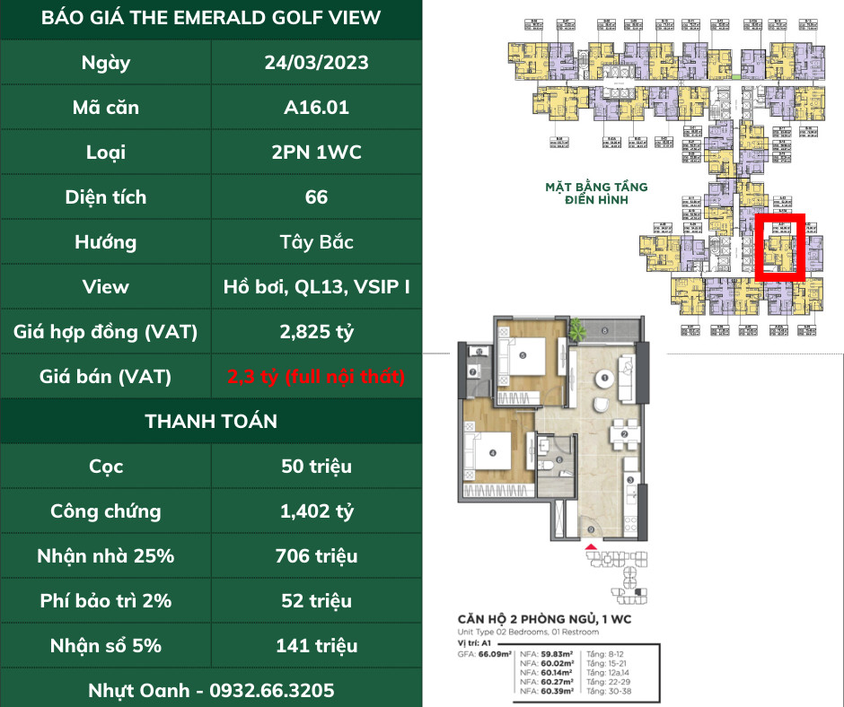 Chuyển nhượng Emerald Golf View